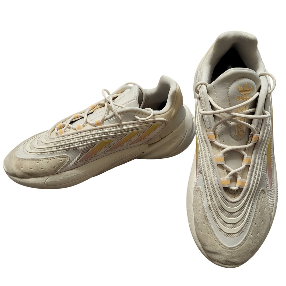 Adidas Ozelia Womens Cream Beige Yellow Gradient Chunky Sneakers size 9.5 Shoes